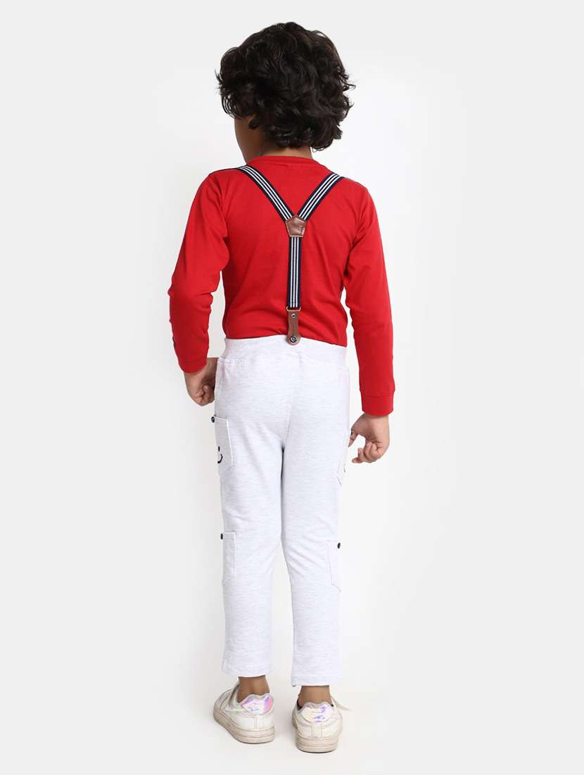 boys round neck printed full length sets with suspender  - 20361982 -  Standard Image - 2