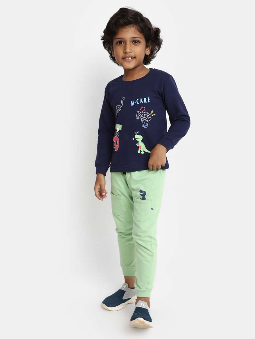 boys cotton full length twin set