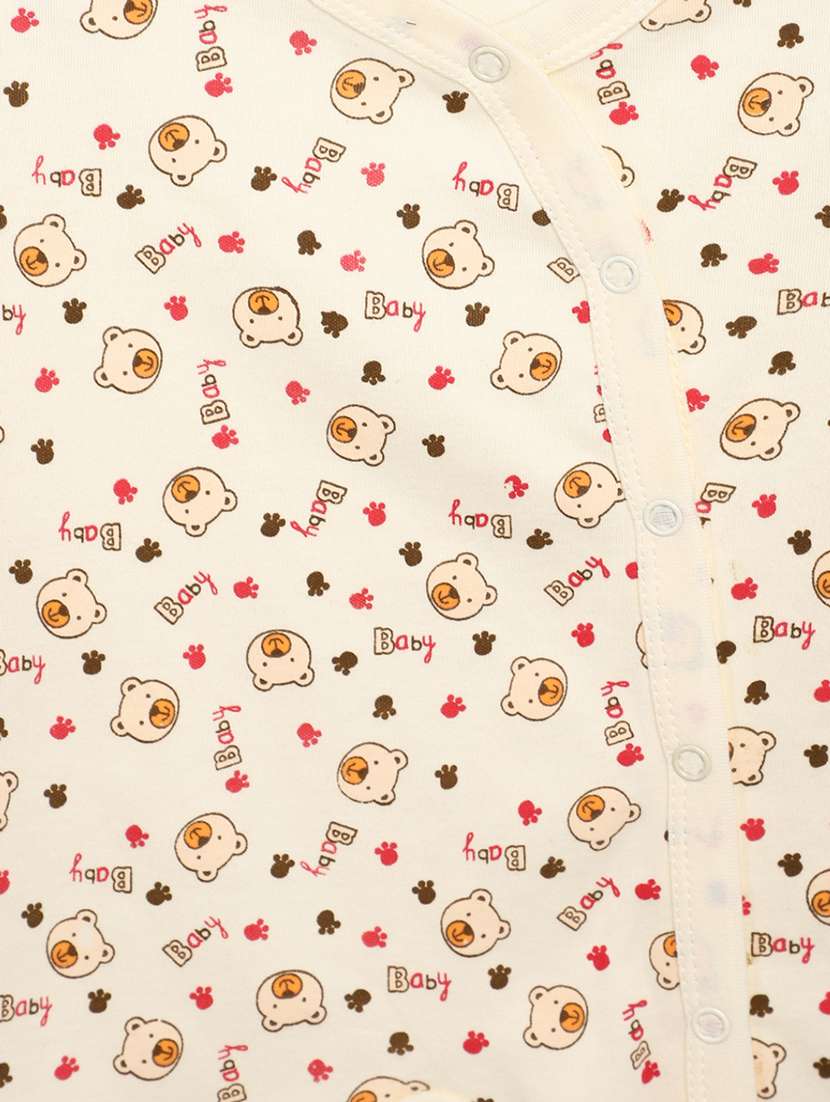 kids cream printed long sleeve romper - 20362013 -  Standard Image - 2