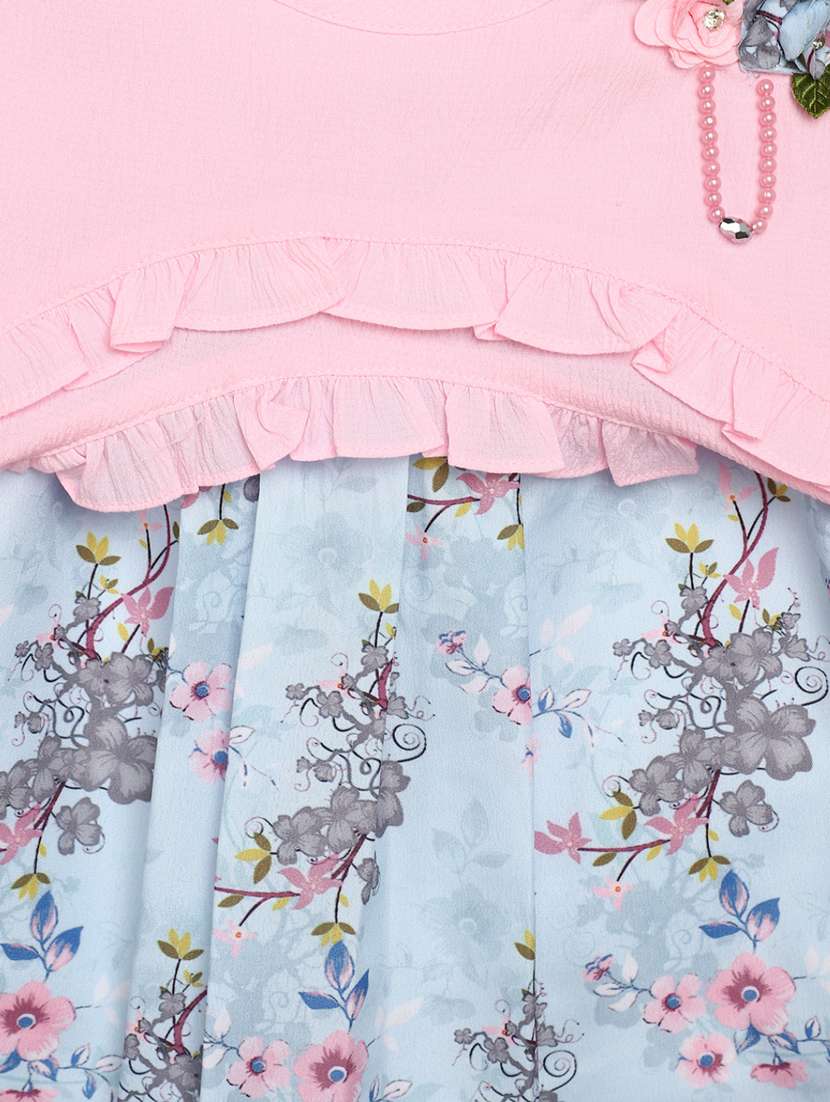 girls pink & blue polyester twin set - 20362087 - Standard Image - 2