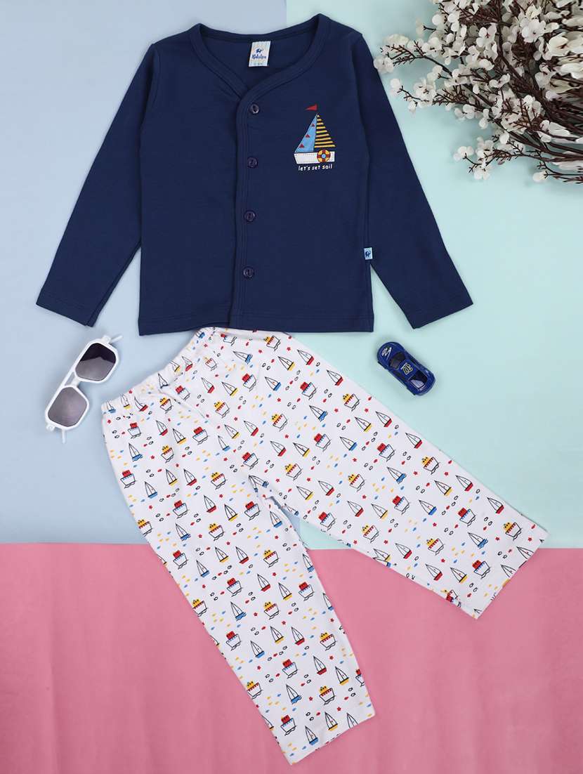 kids printed long sleeve full length set