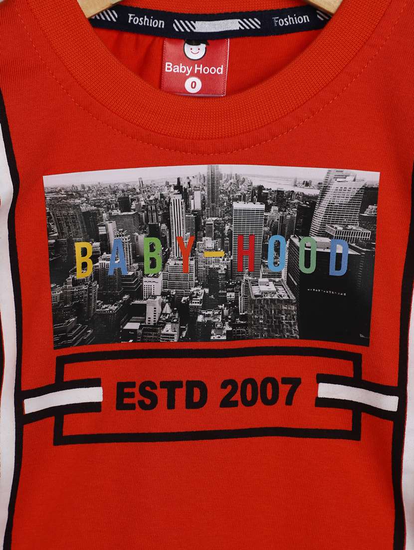 boys red & navy blue cotton twin set - 20362128 -  Standard Image - 2