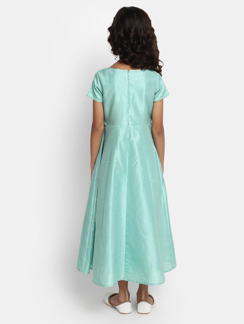 girls round neck short sleeves frock - 20362296 - Standard Image - 2