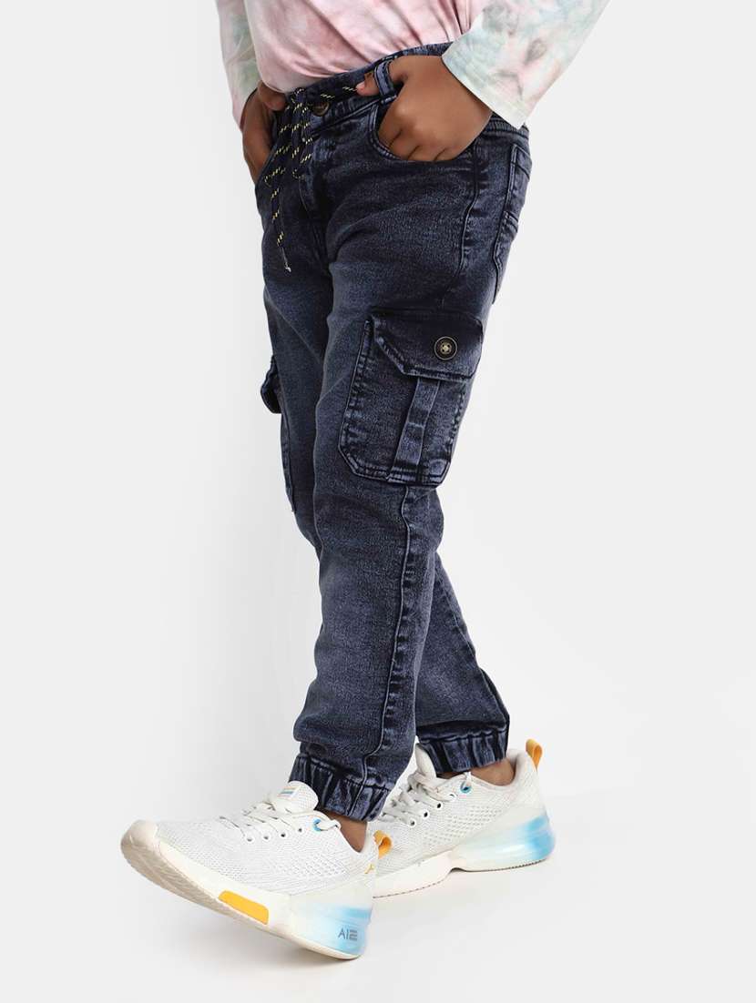 boy's plain cargo jeans - 20362340 -  Standard Image - 2