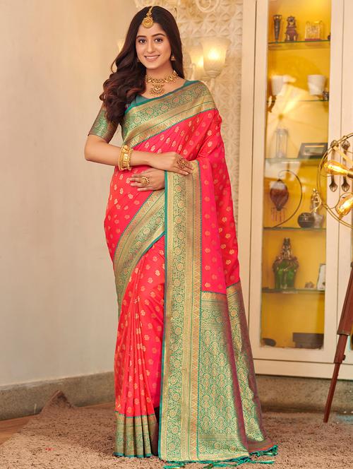 women's banarasi saree with blouse - 20363399 -  Standard Image - 0