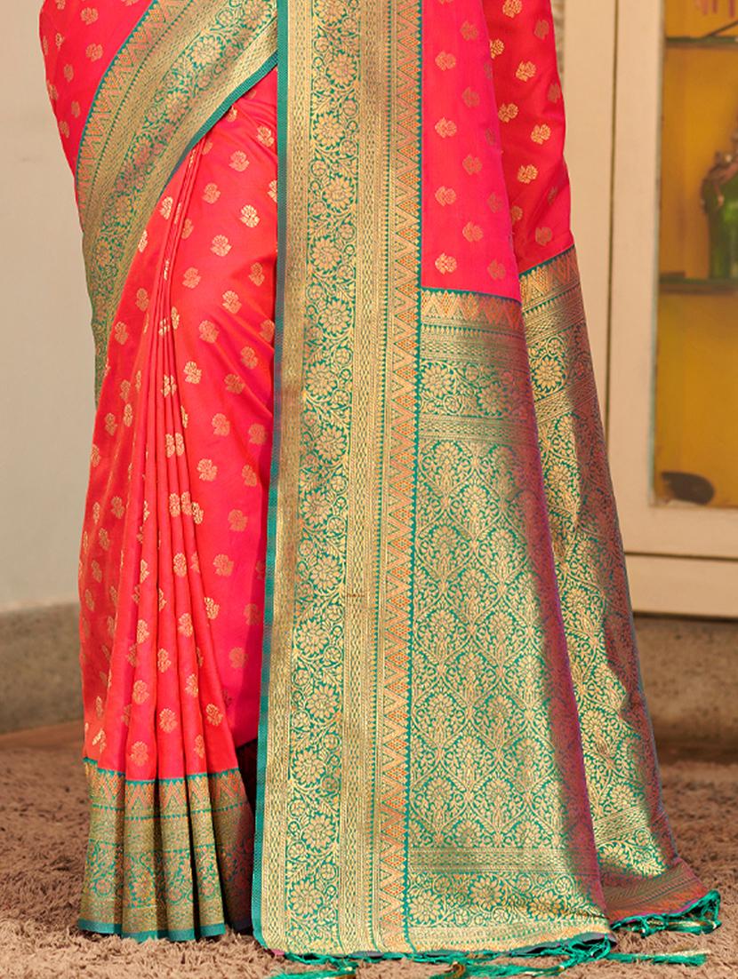 women's banarasi saree with blouse - 20363399 - Standard Image - 2