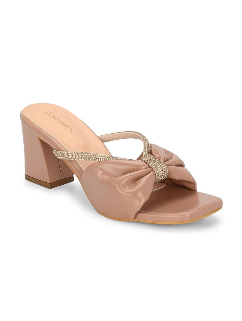 peach synthetic slip on sandals - 20363815 -  Standard Image - 2