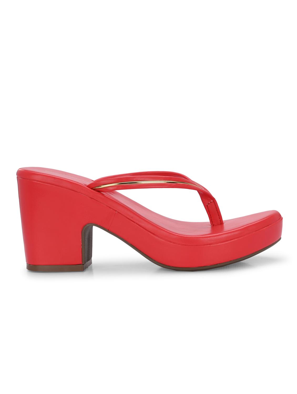 red slip on sandal - 20363839 - Standard Image - 2