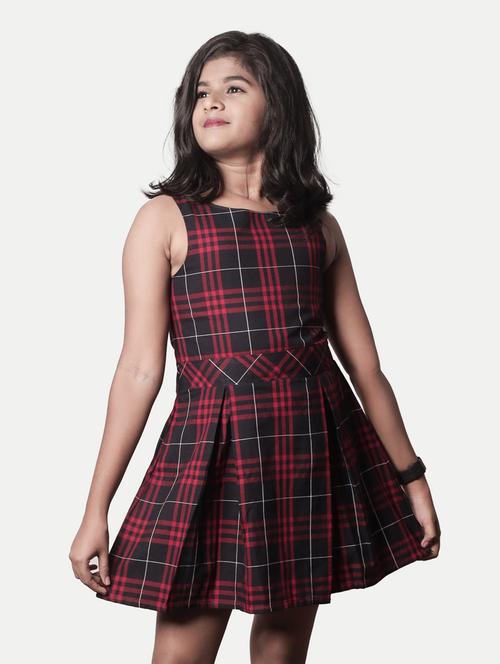girls round neck sleeveless frock - 20364847 - Standard Image - 0