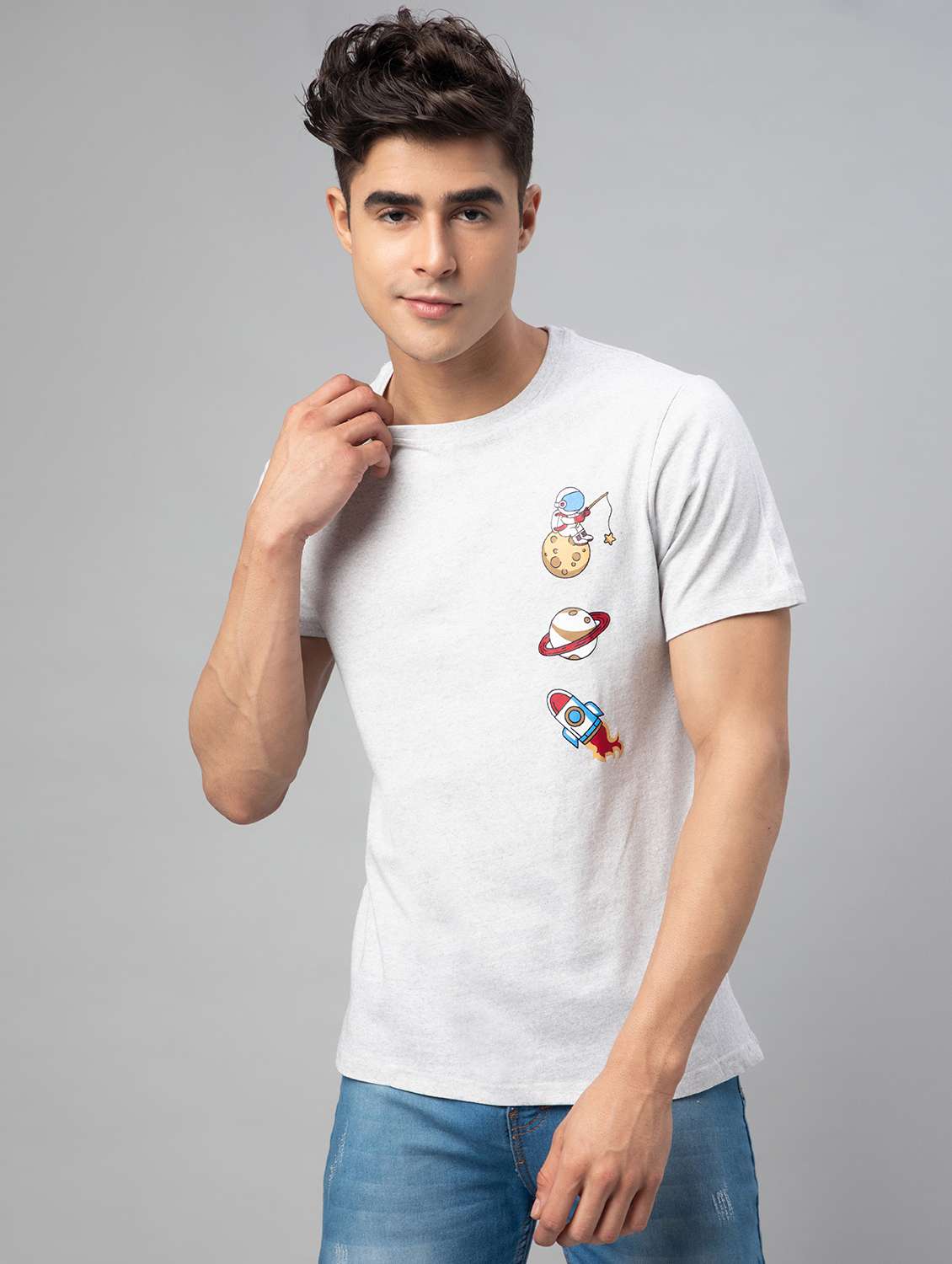 men placement print short sleeve t-shirt - 20366804 -  Standard Image - 2
