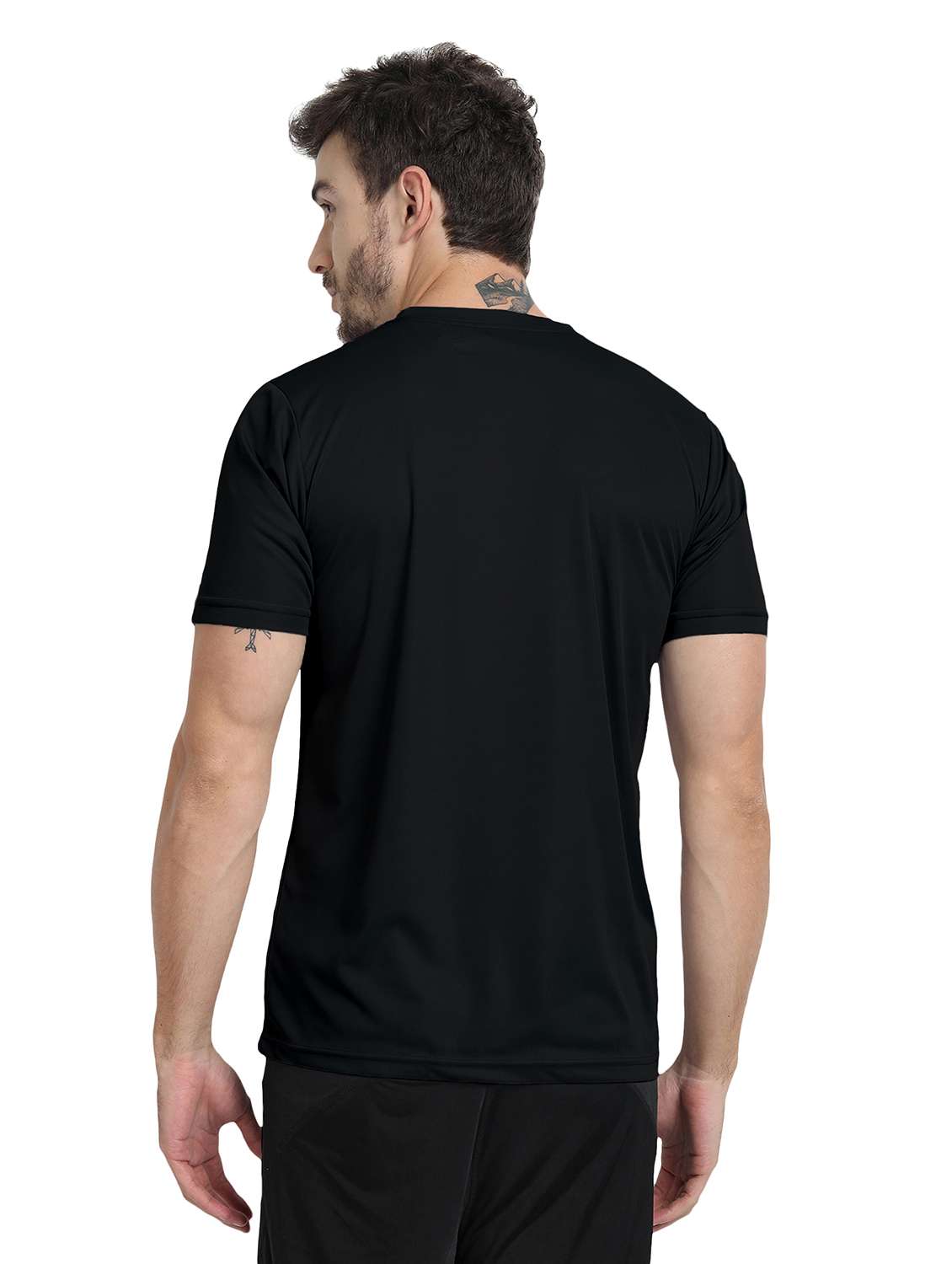 black solid short sleeve t-shirt - 20367157 -  Standard Image - 2