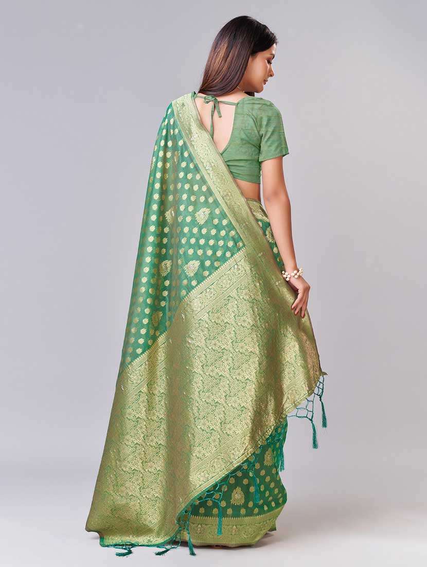 women's banarasi saree with blouse - 20367506 - Standard Image - 2
