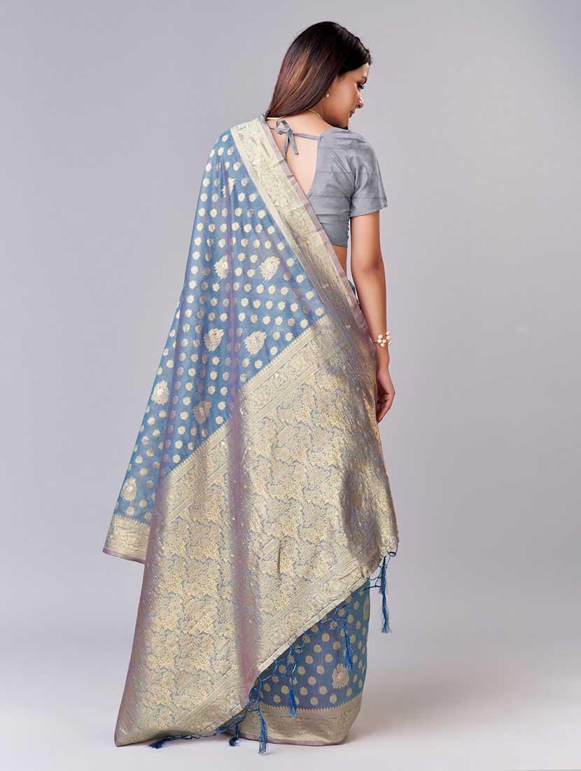 women's banarasi saree with blouse - 20367510 - Standard Image - 2