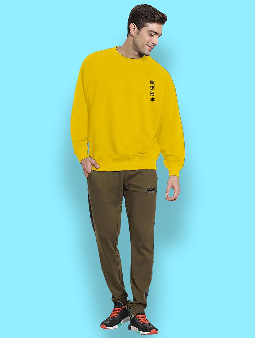 men long sleeves front & back print sweatshirt - 20367576 -  Standard Image - 2