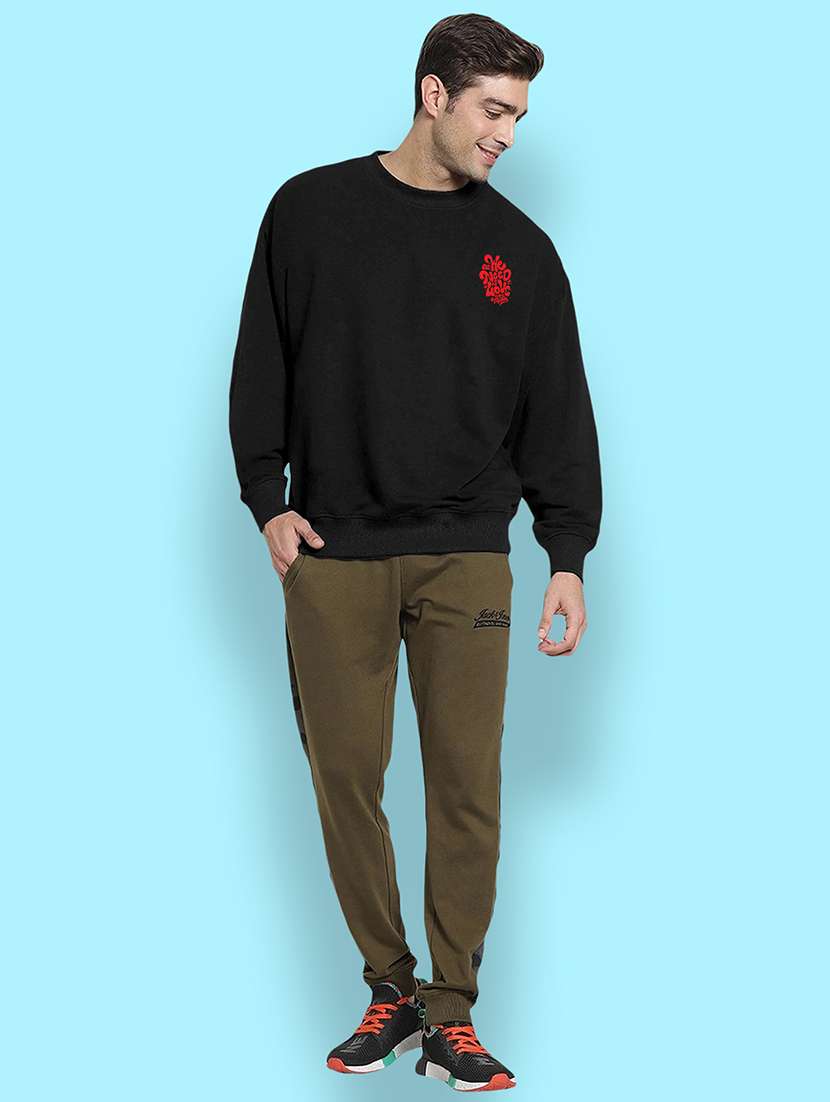 men long sleeves front & back print sweatshirt - 20367611 -  Standard Image - 2