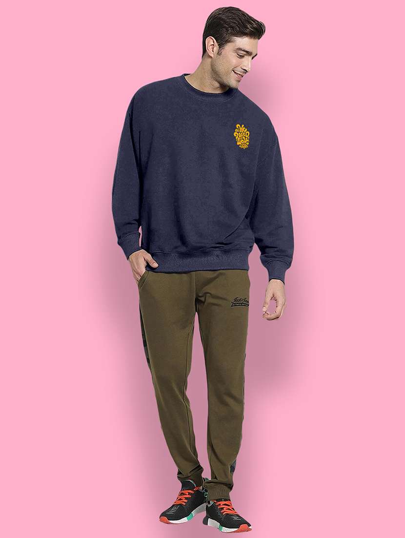 men long sleeves front & back print sweatshirt - 20367613 -  Standard Image - 2