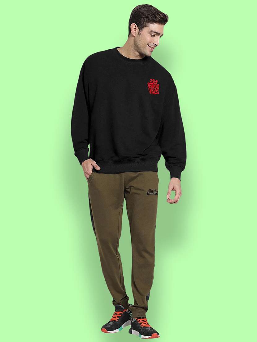 mens placement print sweatshirt - 20367614 -  Standard Image - 2