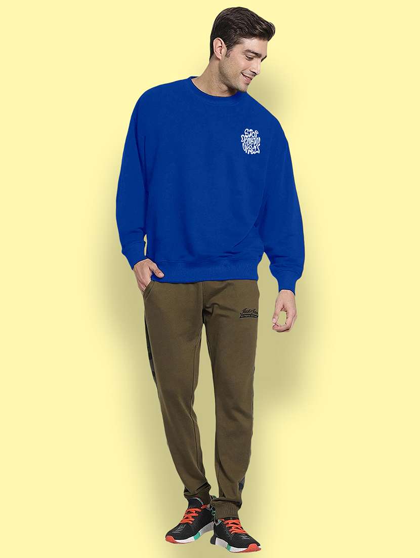 men long sleeves front & back print sweatshirt - 20367616 -  Standard Image - 2