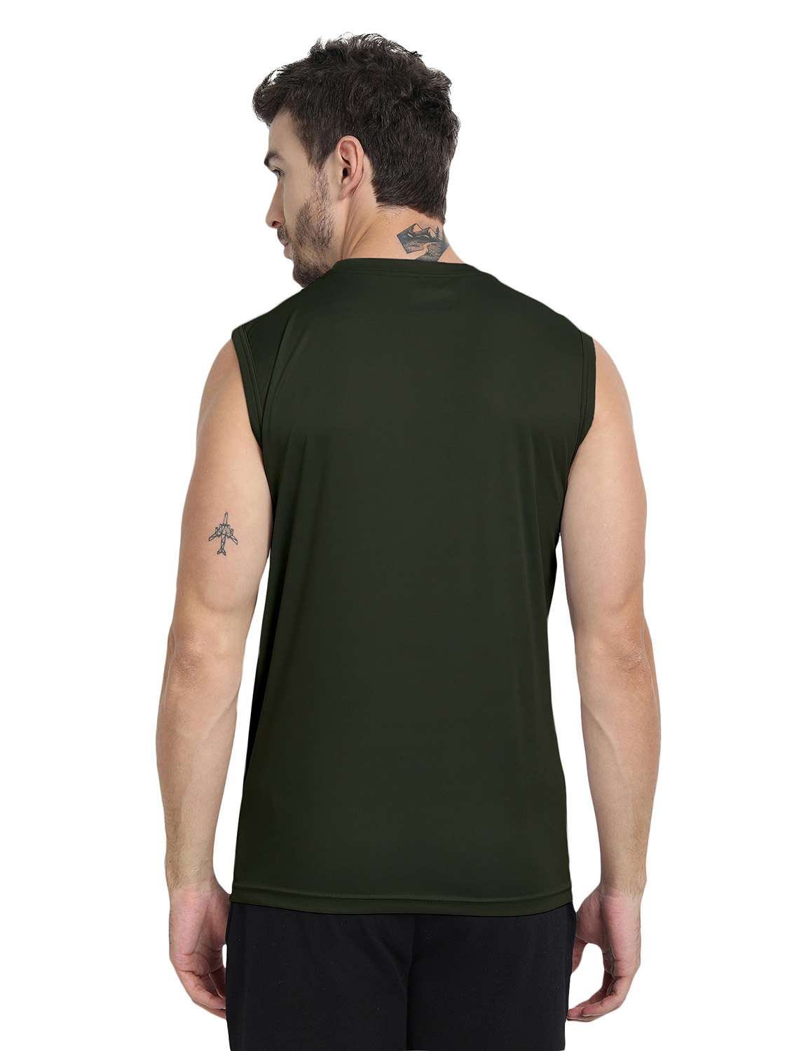 olive green polyester vest - 20367682 -  Standard Image - 2