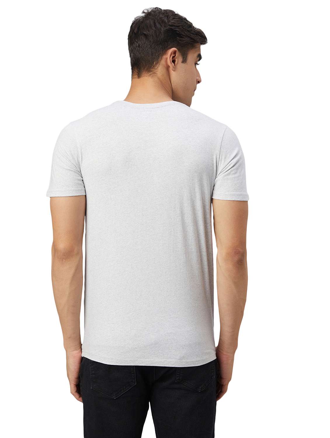white solid round neck t-shirt - 20367755 -  Standard Image - 2