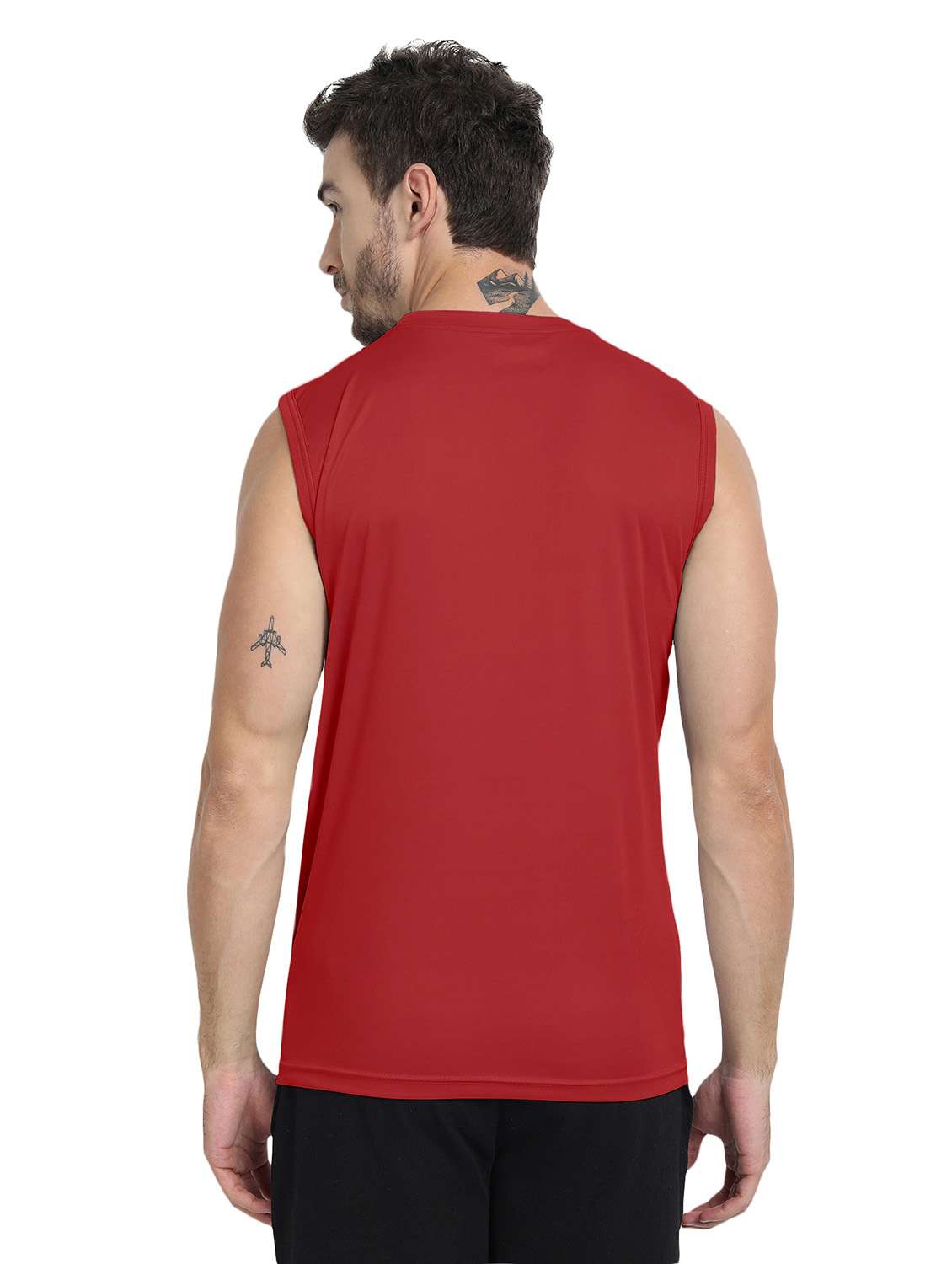 red sleeveles solid t-shirt - 20367792 -  Standard Image - 2
