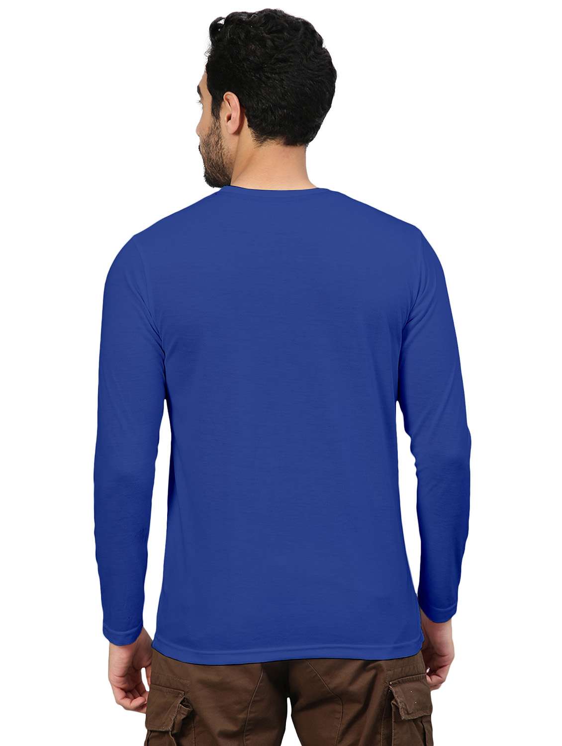blue solid long sleeve t-shirt - 20367836 -  Standard Image - 2