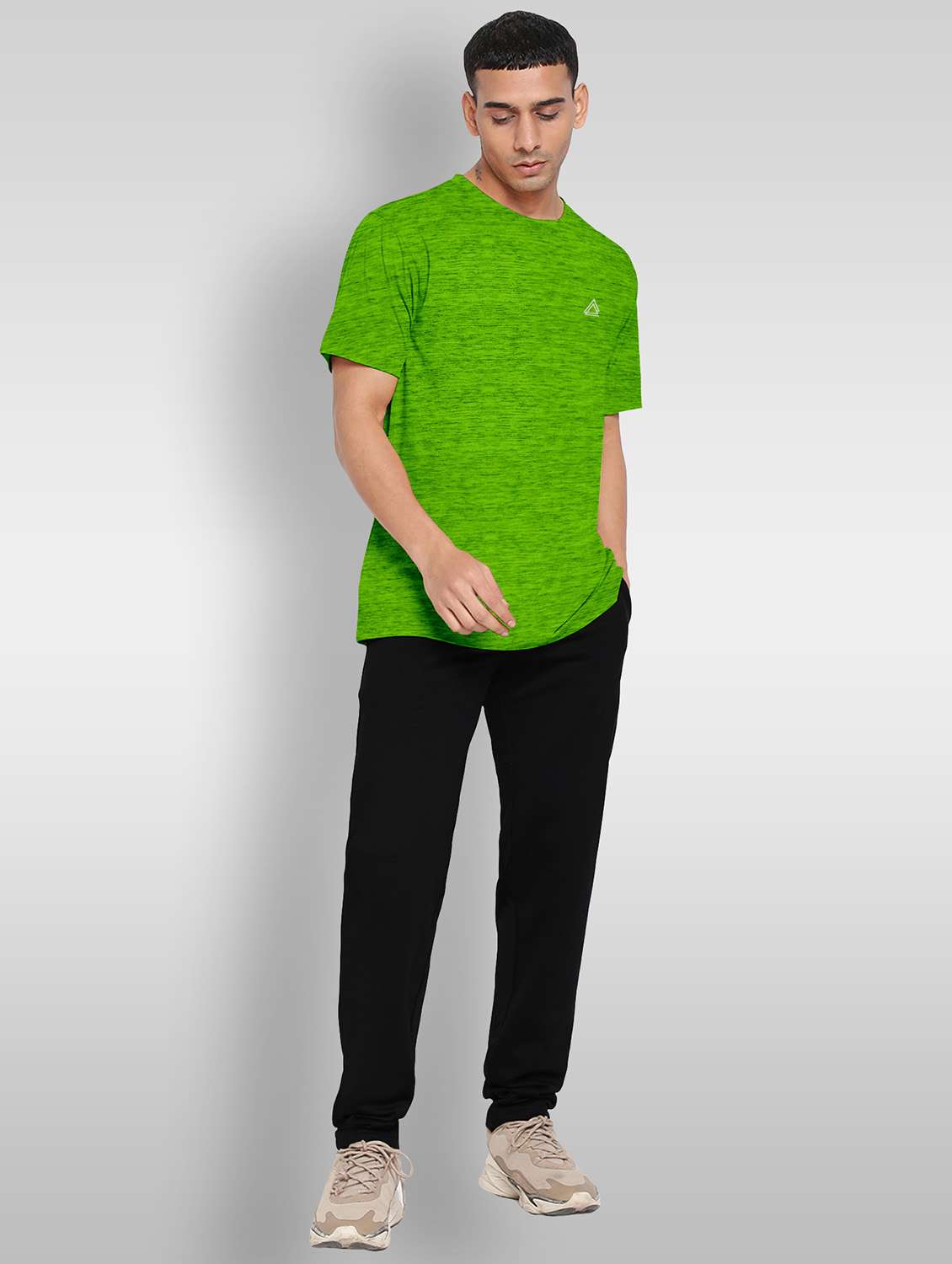 green solid short sleeve t-shirt - 20367866 -  Standard Image - 2