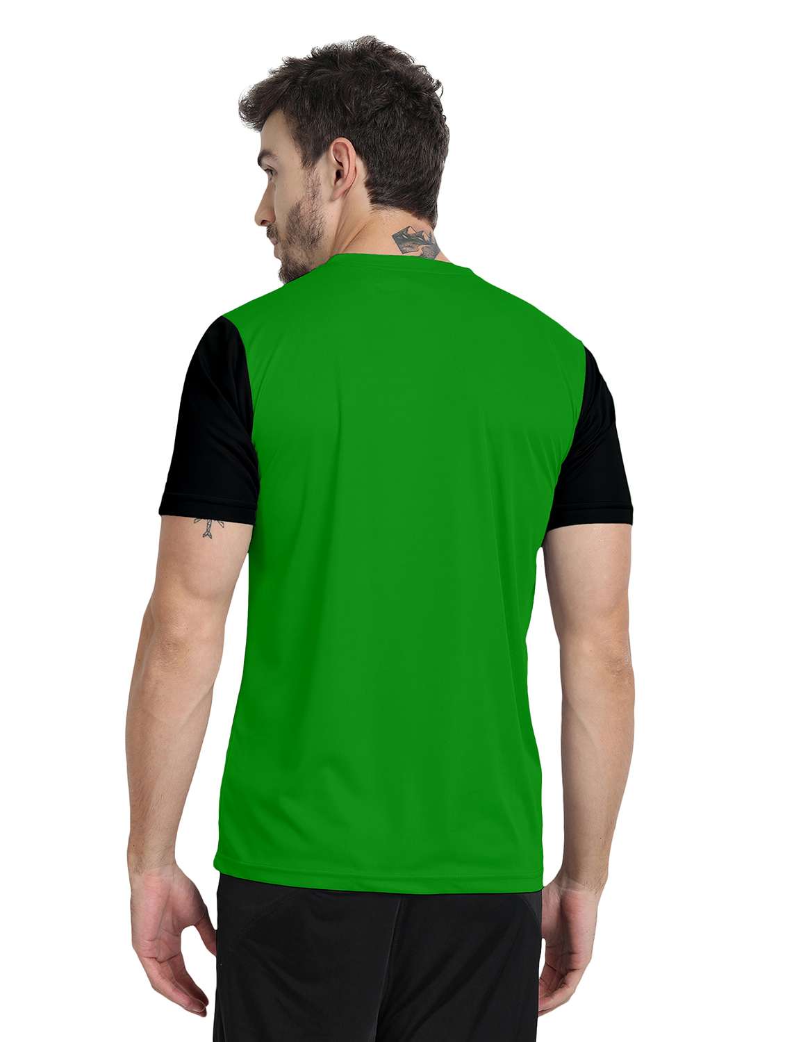 green color block short sleeve t-shirt - 20367877 -  Standard Image - 2