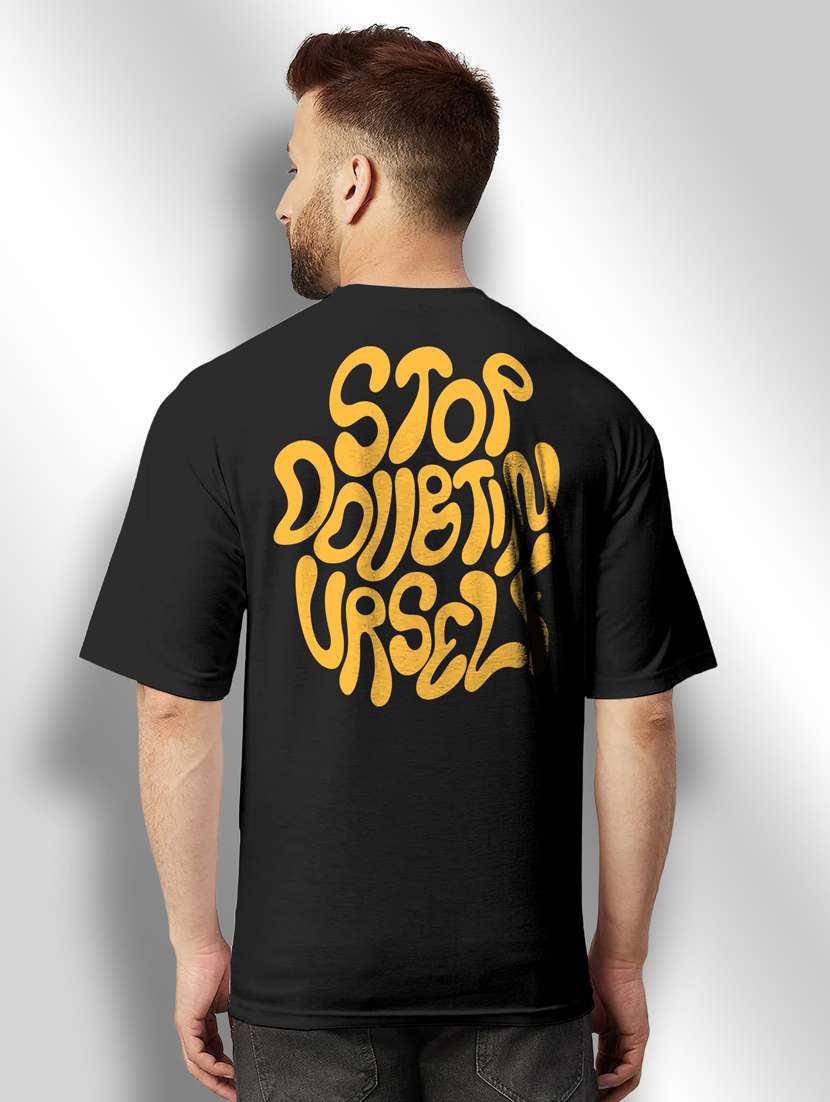 black printed round neck t-shirt - 20368665 -  Standard Image - 2