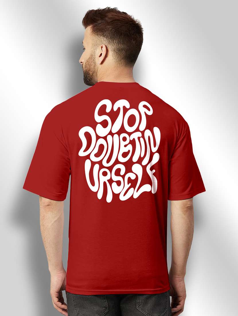 red printed round neck t-shirt - 20368667 -  Standard Image - 2