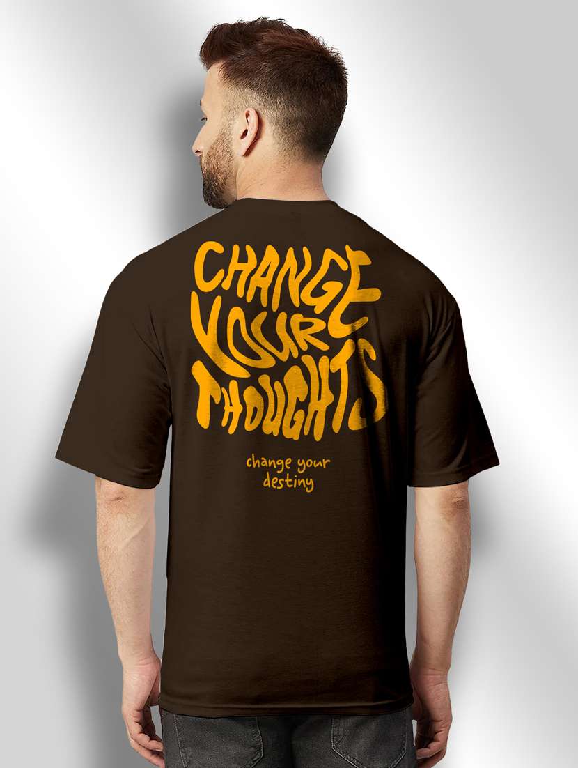 brown printed round neck t-shirt - 20368675 -  Standard Image - 2