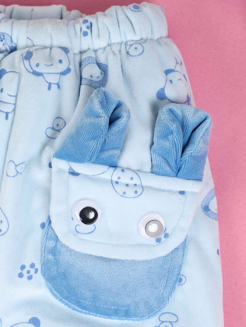 boys light blue cotton casual trouser - 20369481 - Standard Image - 2