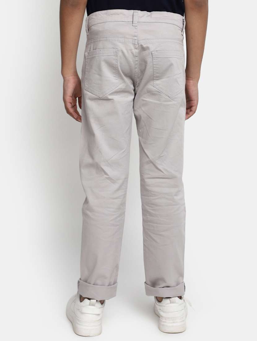 boys grey cotton casual chinos - 20369488 -  Standard Image - 2