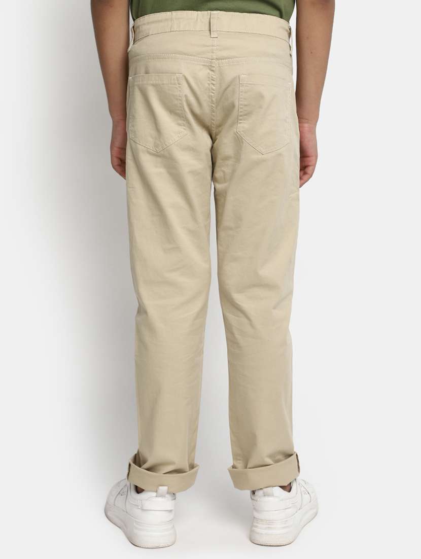 boys beige cotton chinos trouser - 20369489 -  Standard Image - 2