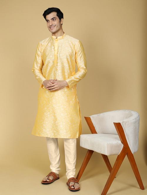 men self design kurta churidar ethnic wear set - 20372918 -  Standard Image - 0
