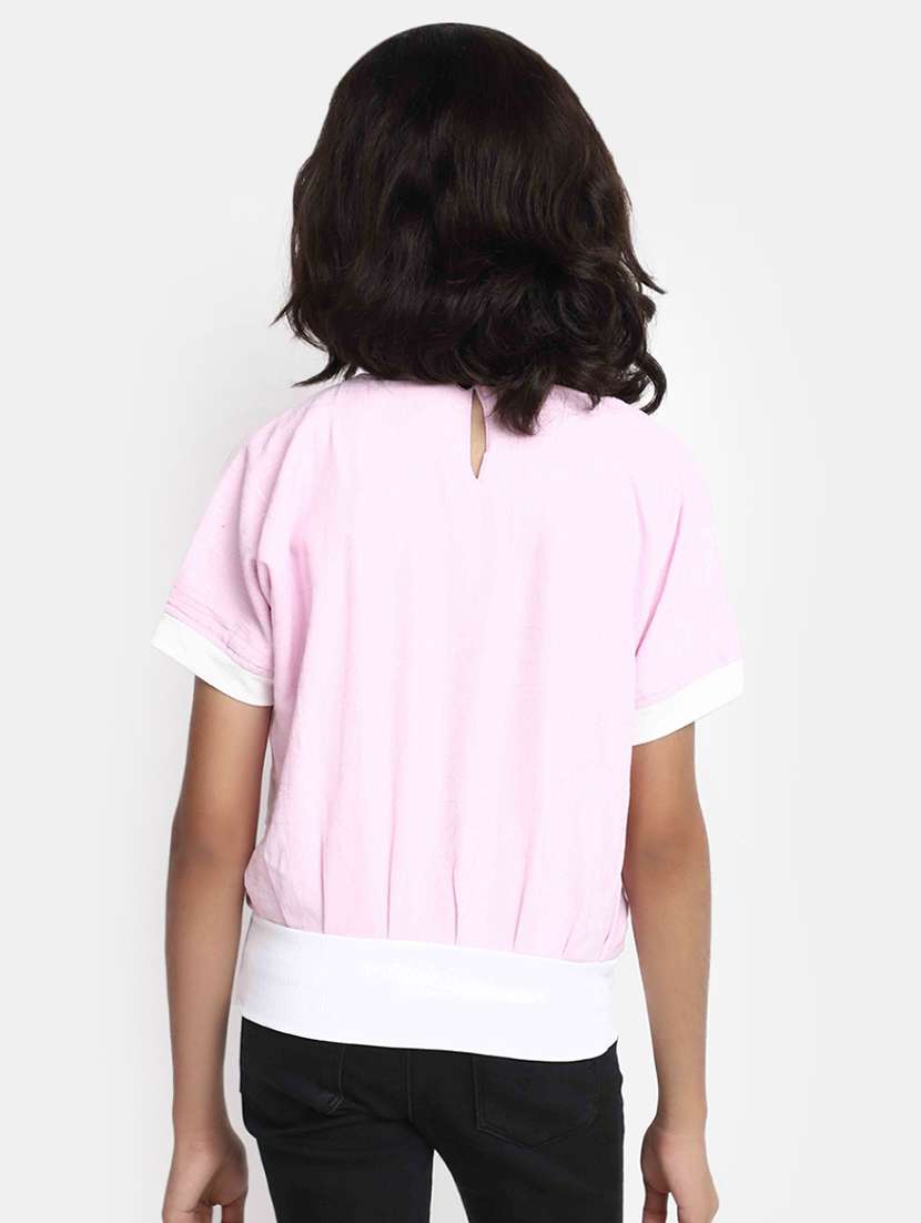 girls round neck top - 20373281 - Standard Image - 2