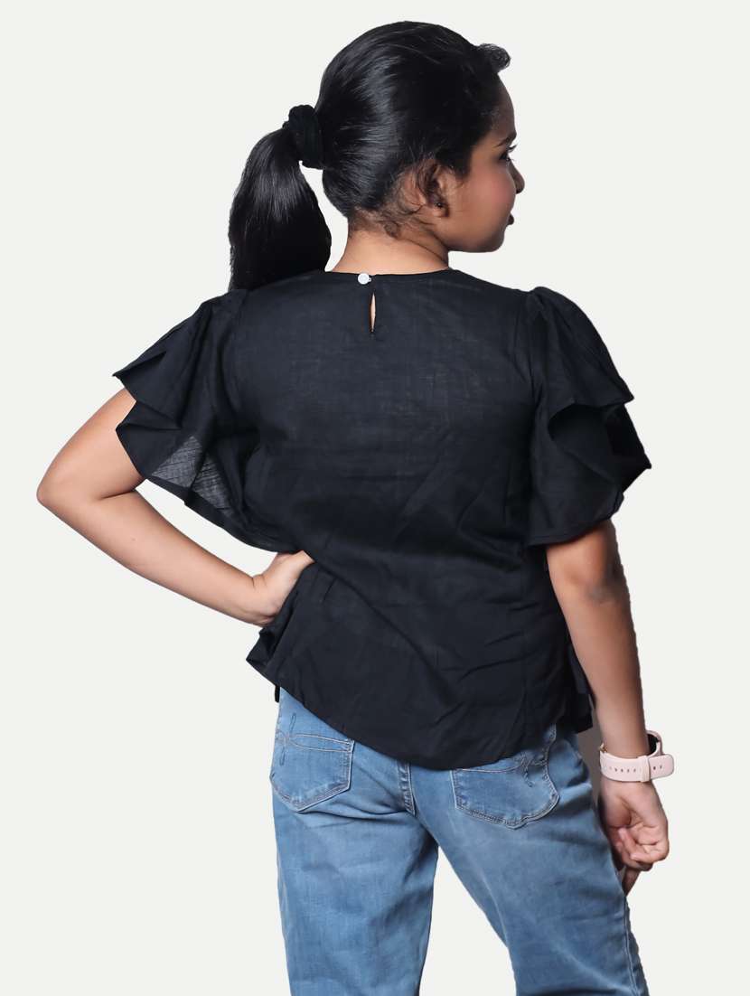 girls round neck top - 20374489 -  Standard Image - 2