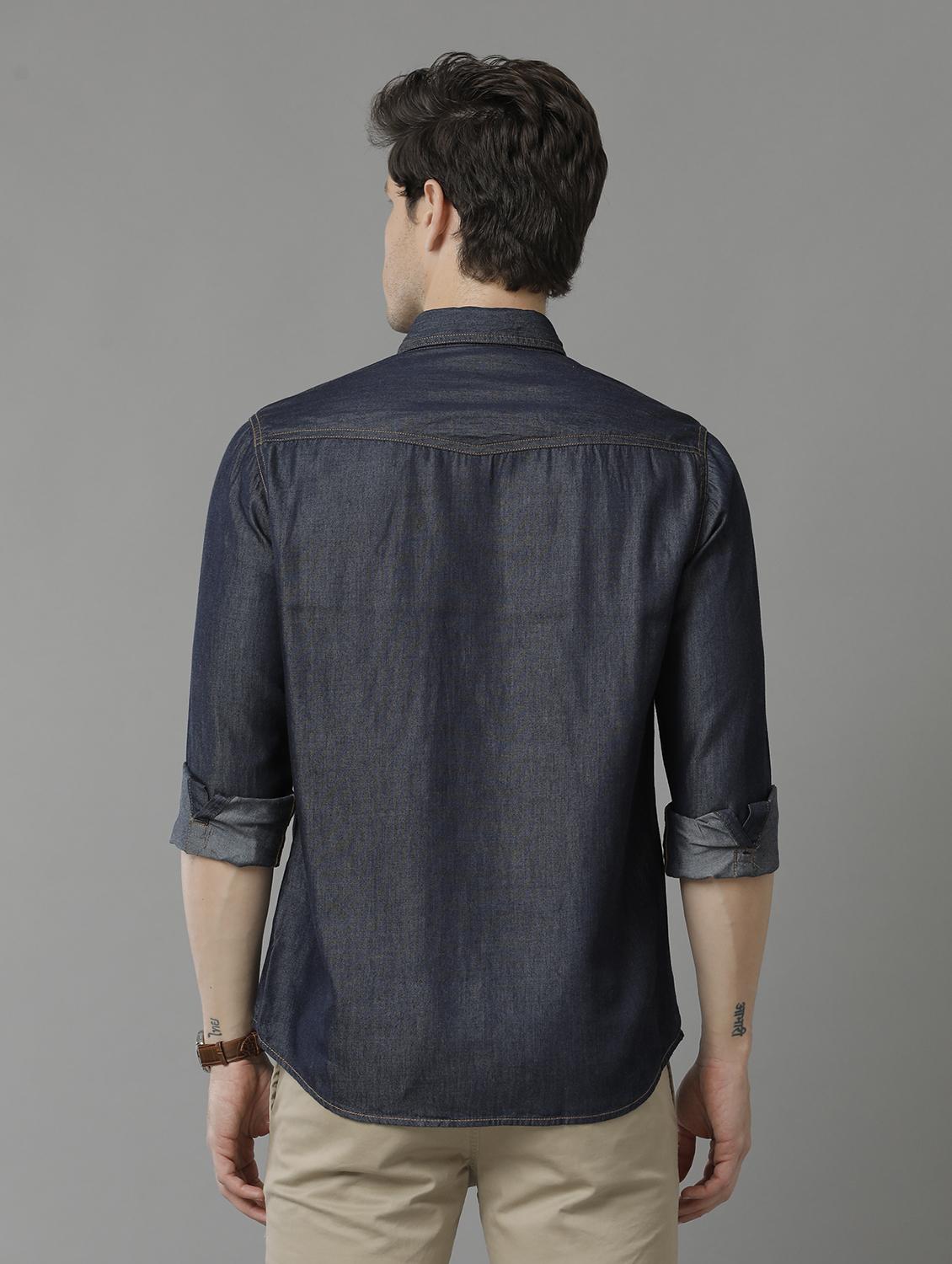indigo cotton casual shirt - 20374702 - Standard Image - 2