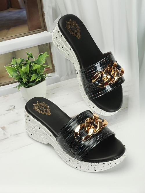 women wedges stylish heels slipper for girls - 20374727 - Standard Image - 0