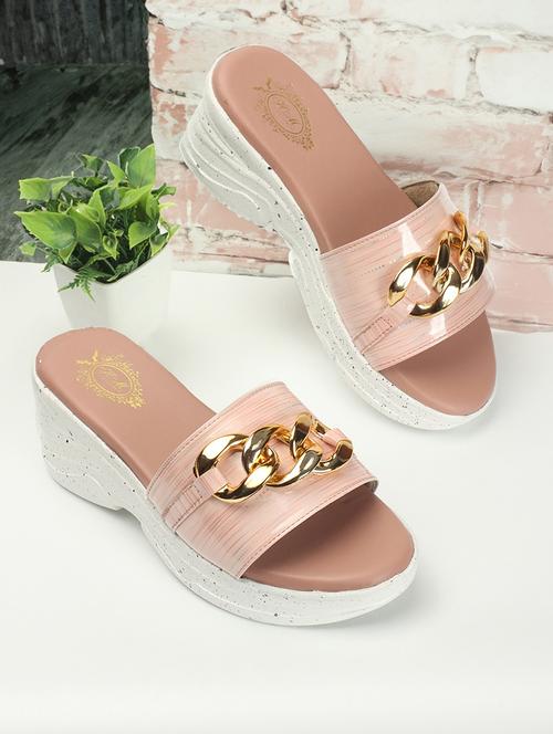 women wedges stylish heels slipper for girls - 20374729 -  Standard Image - 0