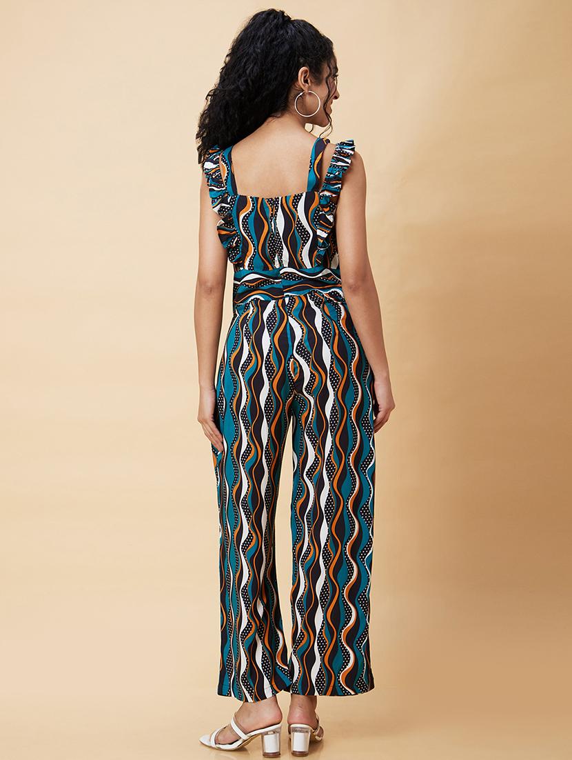 multicolored printed full leg jumpsuit - 20375088 - Standard Image - 2