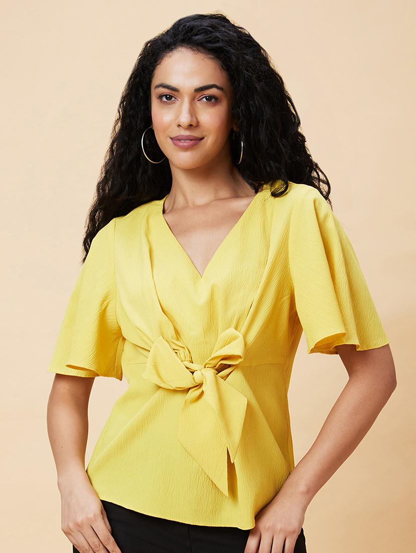 yellow solid regular top - 20375103 - Zoom Image - 0