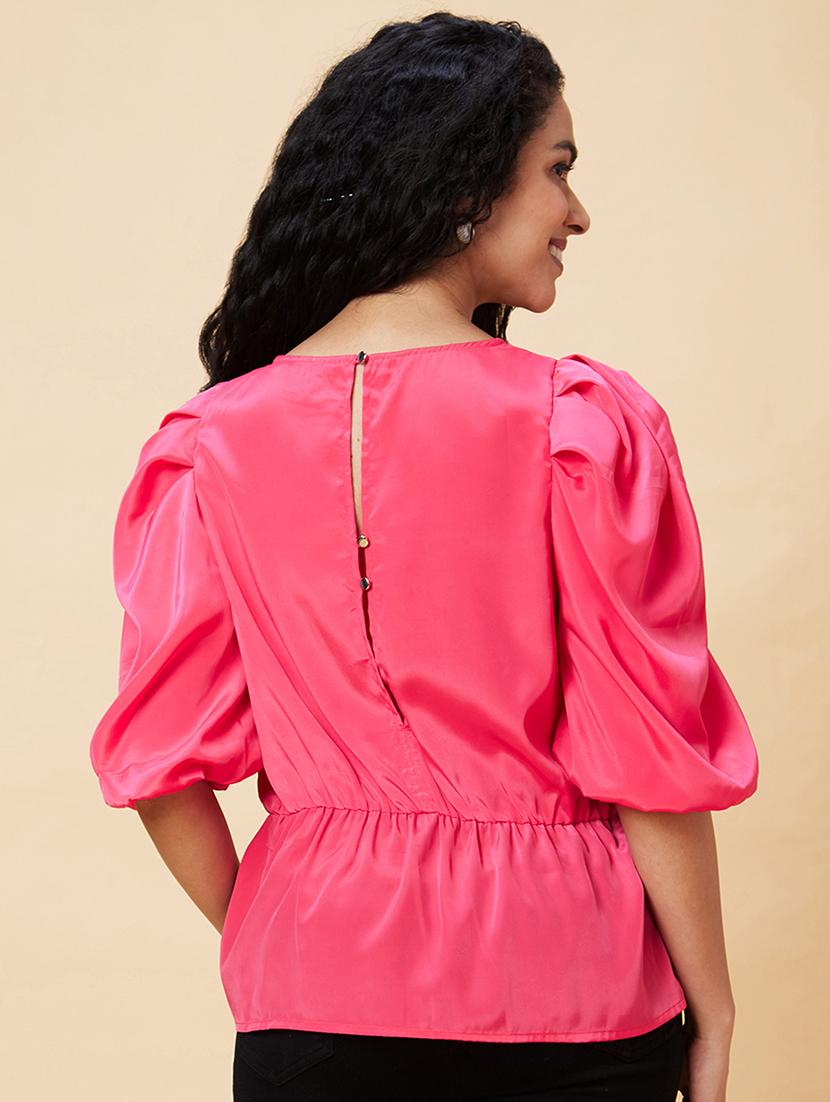 pink solid regular top - 20375105 - Standard Image - 2