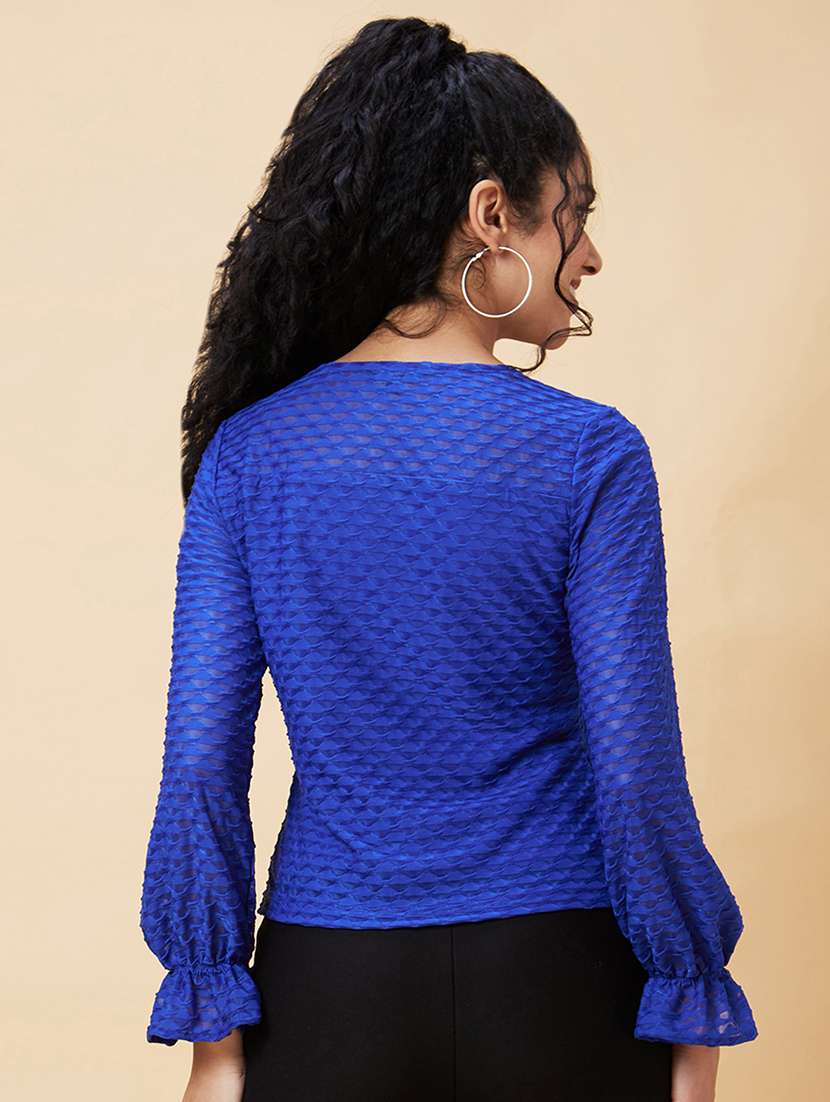blue self-designed regular top - 20375111 -  Standard Image - 2