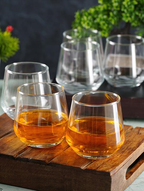 ceradeco barrel shaped transparent whisky glass set of 6 - 20375190 -  Standard Image - 0