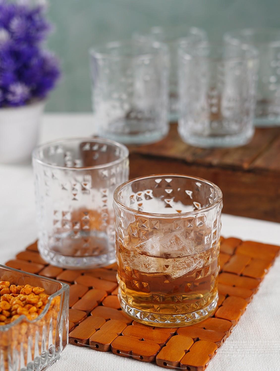 ceradeco set of 6 dotted water juice glass 200 ml each - 20375193 - Zoom Image - 0