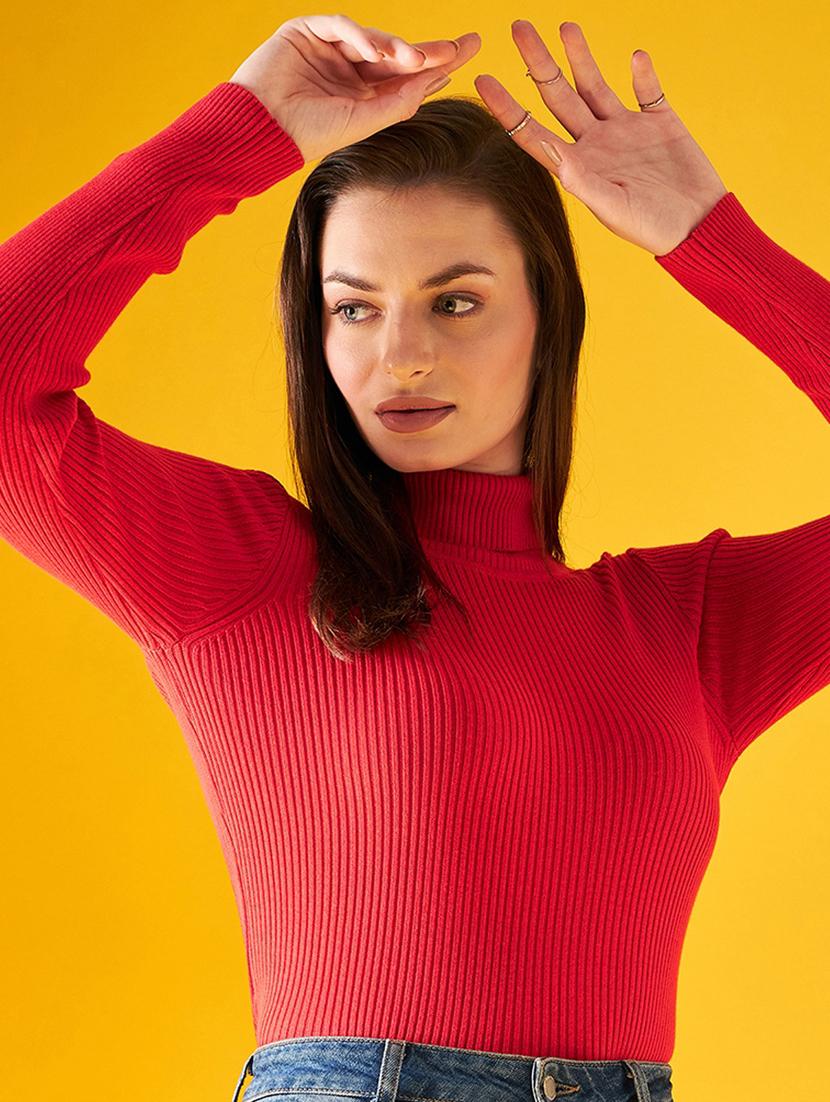 turtle neck solid pullover - 20375275 - Standard Image - 2