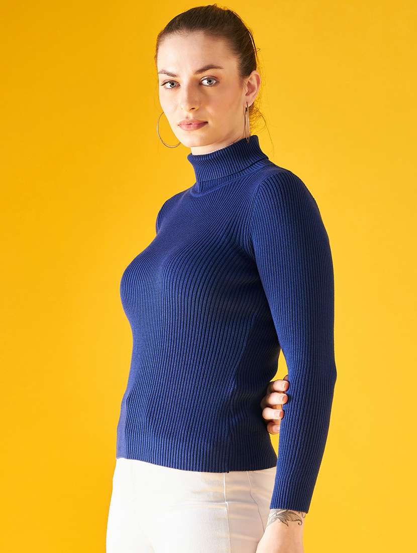 women turtle neck long sleeve pullover