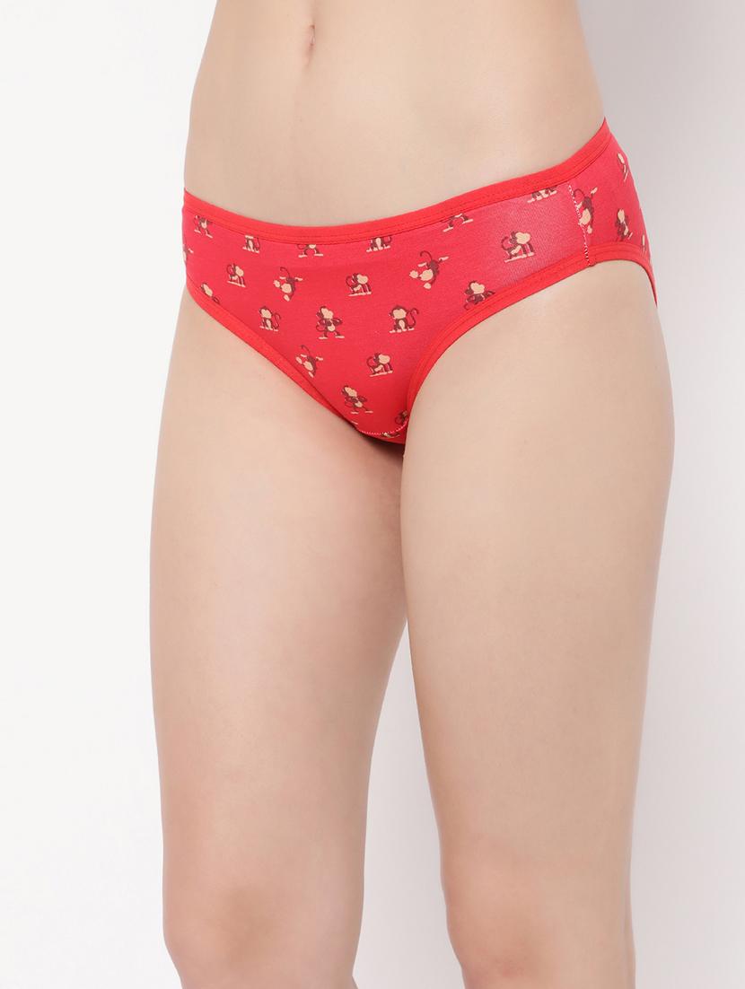 red cotton bikini panty - 20375529 - Standard Image - 2