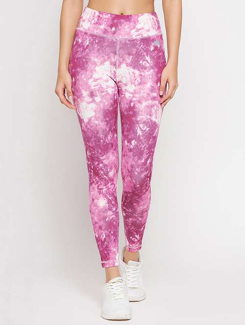 pink printed ankle length legging - 20375844 -  Standard Image - 0